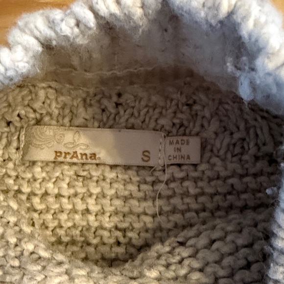 Prana Cream Textured Women's Small (generous) Nemma mockneck Sweater cozy chunky - Picture 5 of 11
